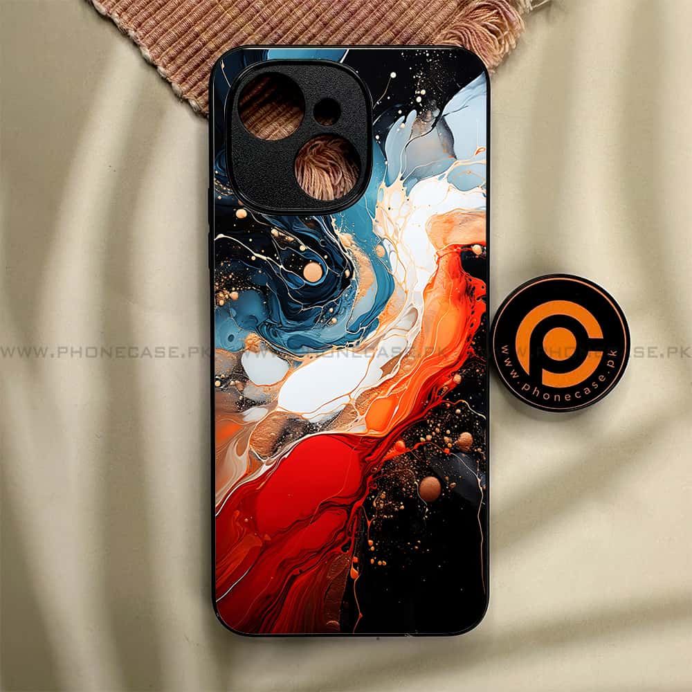 Tecno Spark 40C - Liquid Marble 2.0 Series - Premium Metal Printed soft Bumper shock Proof Case