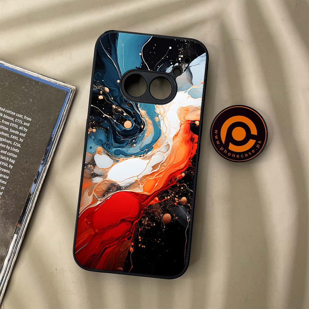 Nothing Phone (2a) - Liquid Marble 2.0 Series - Premium Metal Printed soft Bumper Shock Proof Case