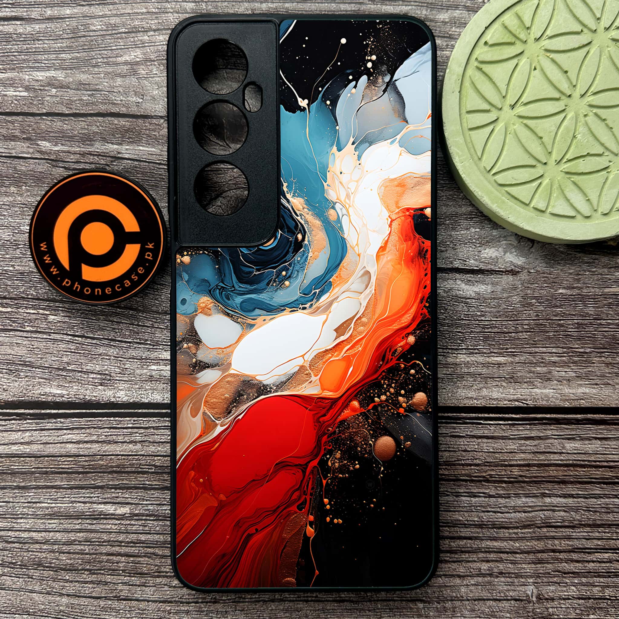 Realme C65  - Liquid Marble 2.0 Series - Premium Metal Printed soft Bumper shock Proof Case