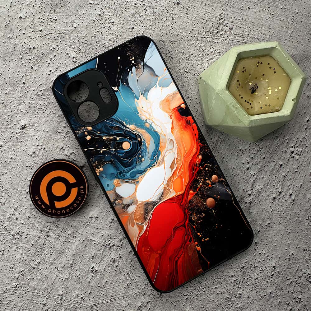 Nothing Phone 2 - Liquid Marble 2.0 Series - Premium Metal  Printed soft Bumper shock Proof Case
