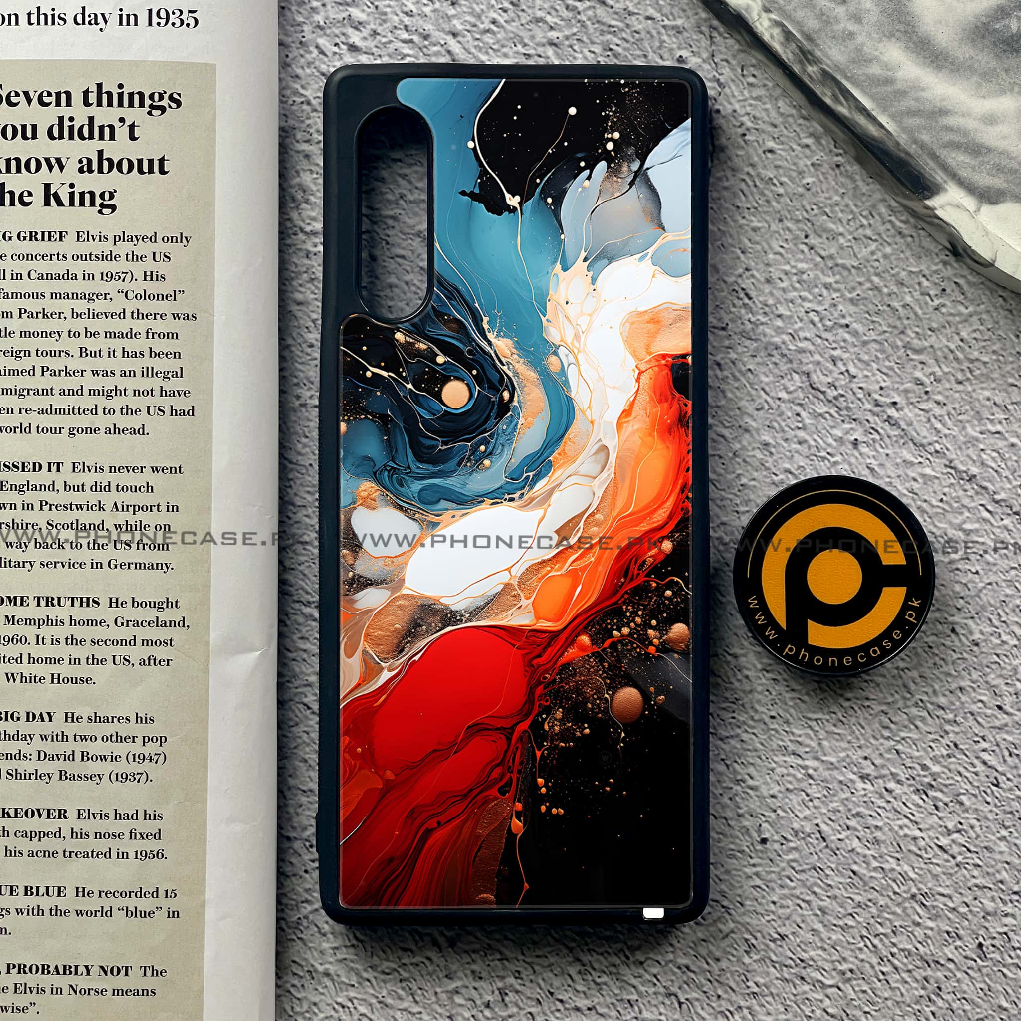 LG Velvet - Liquid Marble 2.0 Series - Premium Printed Glass soft Bumper shock Proof Case