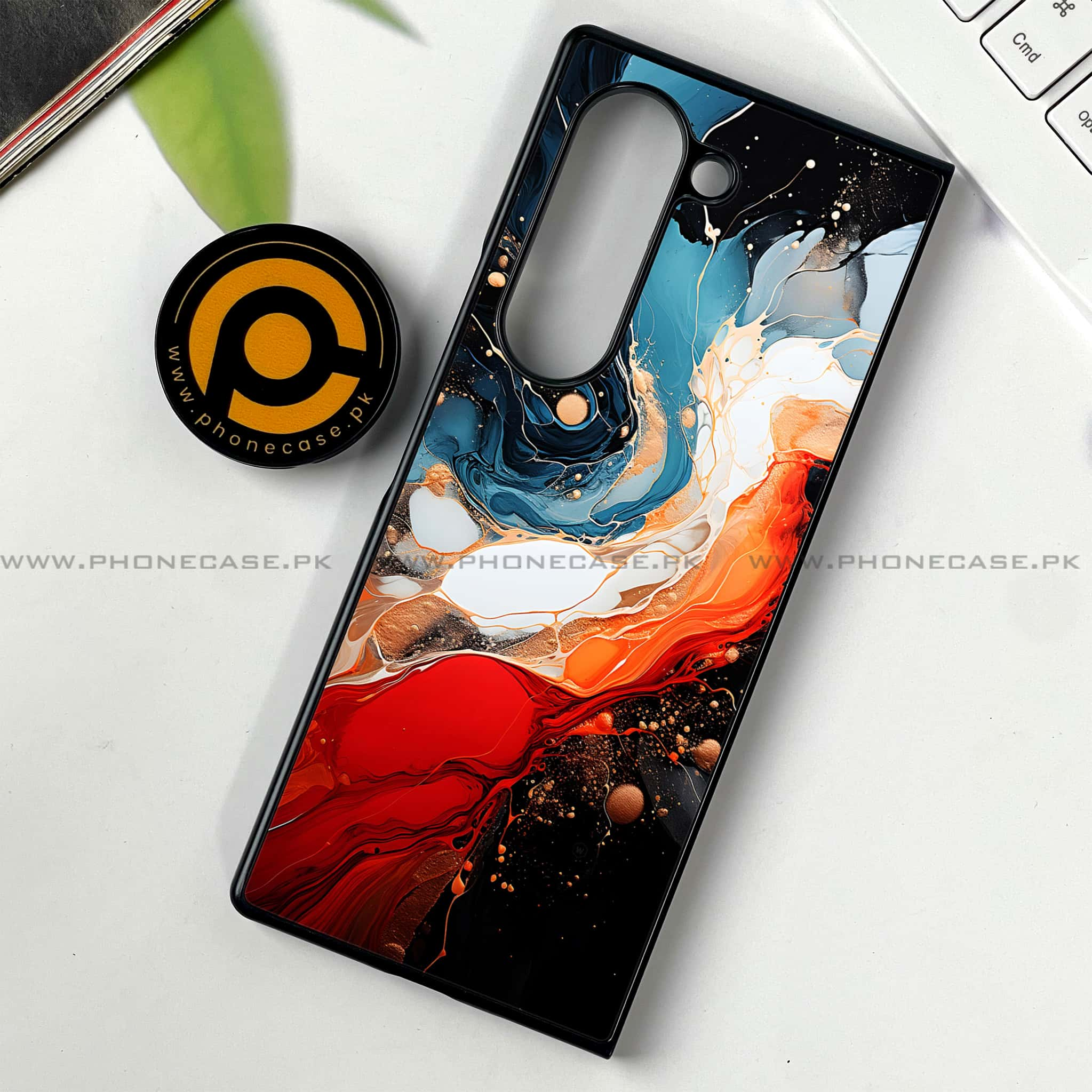 Samsung Galaxy Z Fold 6 - Liquid Marble 2.0 Series - Premium Printed Metal soft Bumper shock Proof Case