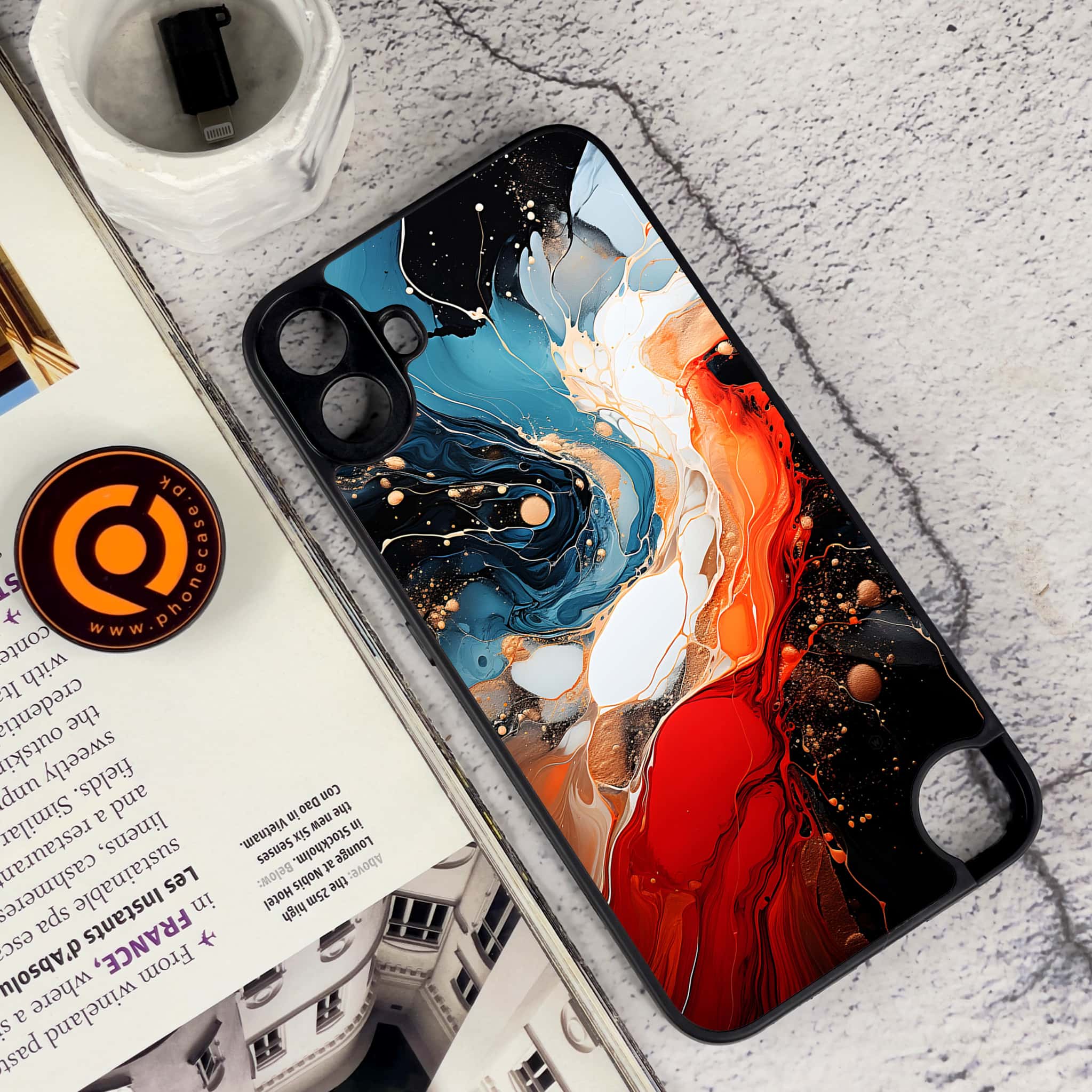 Nothing CMF Phone 1 - Liquid Marble 2.0 Series - Premium Metal Printed soft Bumper Shock Proof Case