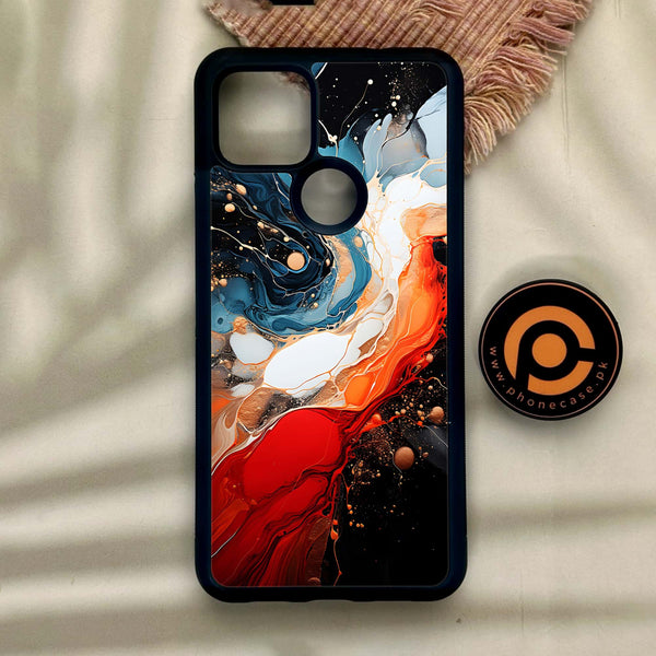 Google Pixel 4a 5G - Liquid Design 9 - Premium Metal Printed Soft Bumper Shock Proof Case