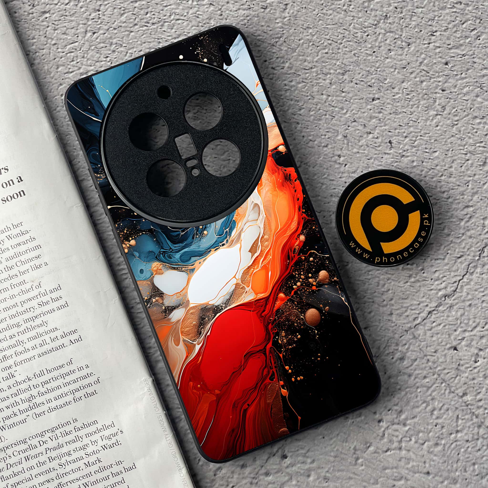 Vivo X200 Pro - Liquid Marble 2.0 Series - Premium Metal  Printed soft Bumper shock Proof Case