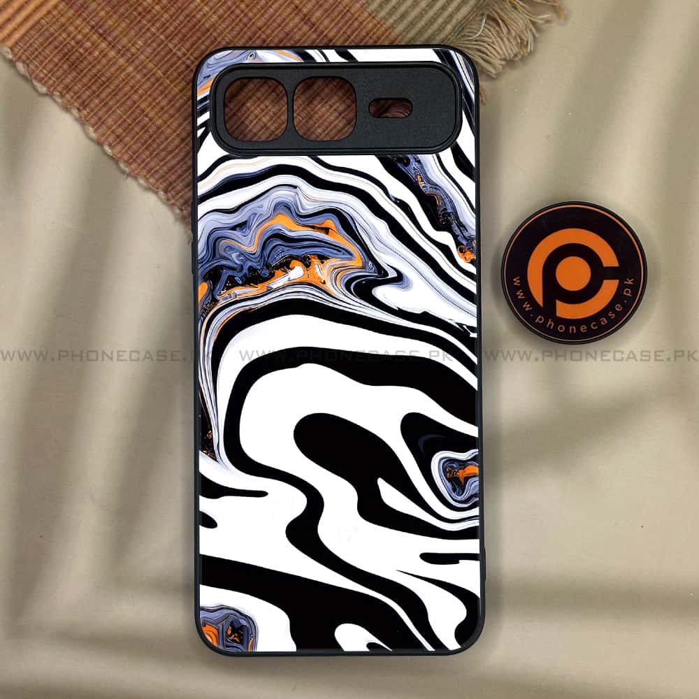 Infinix Smart 10 Plus - Liquid Marble Series - Premium Metal Printed soft Bumper shock Proof Case