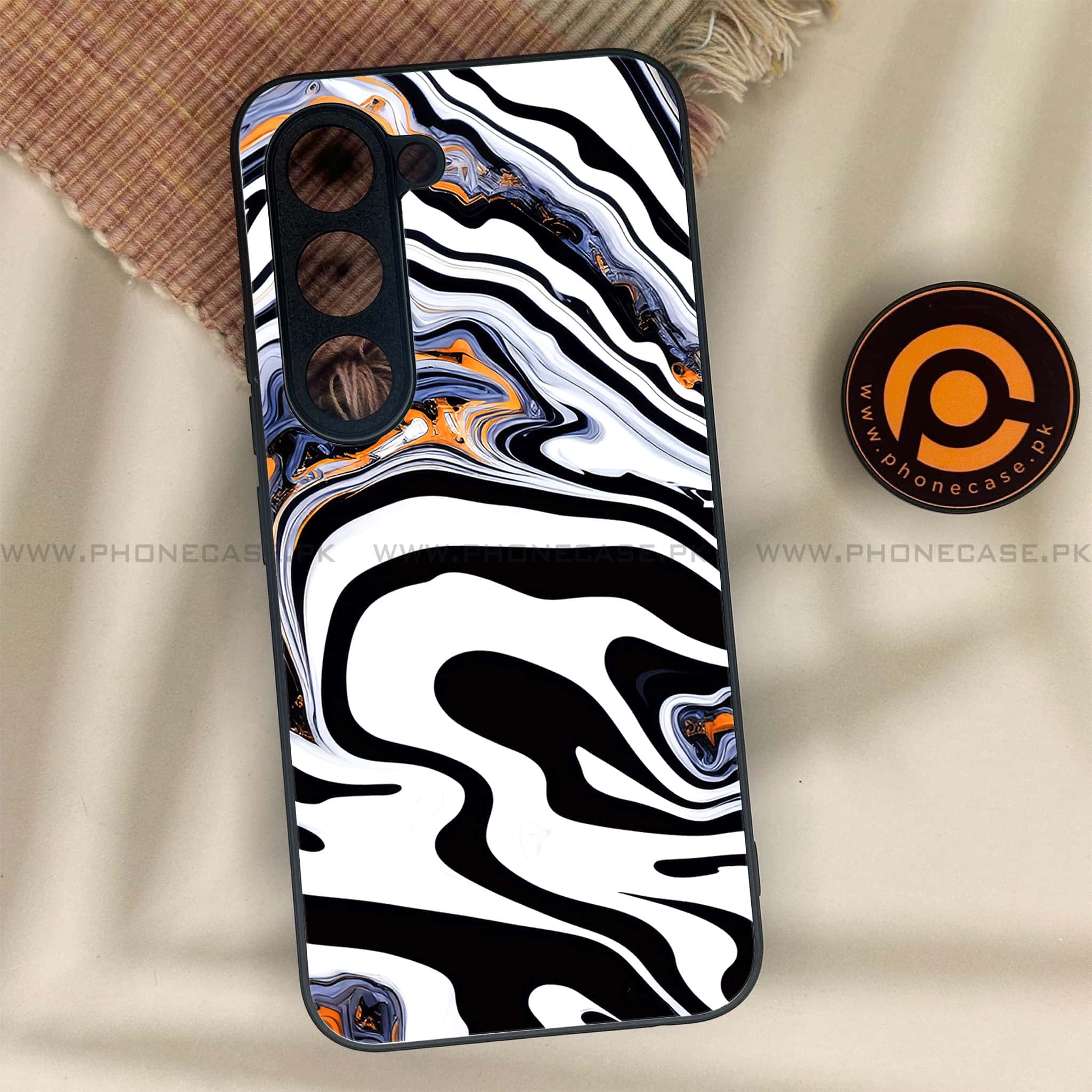 Tecno Spark 40 Pro - Liquid Marble Series - Premium Metal Printed soft Bumper shock Proof Case