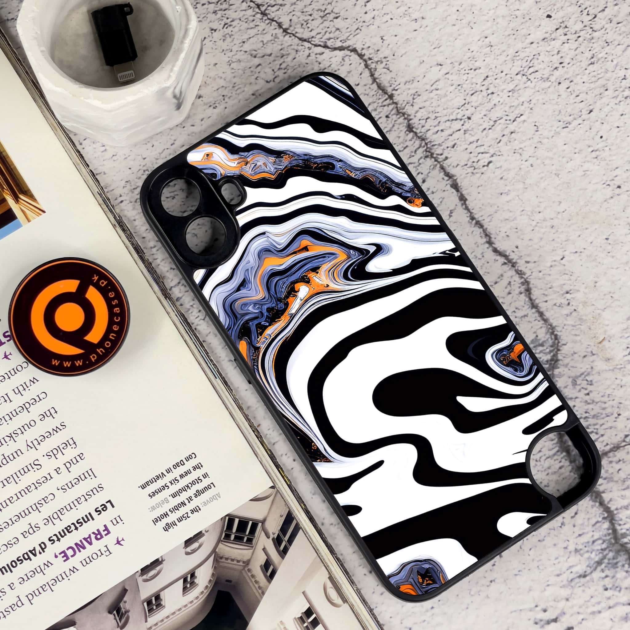 Nothing CMF Phone 1 - Liquid Marble Series - Premium Metal Printed soft Bumper Shock Proof Case