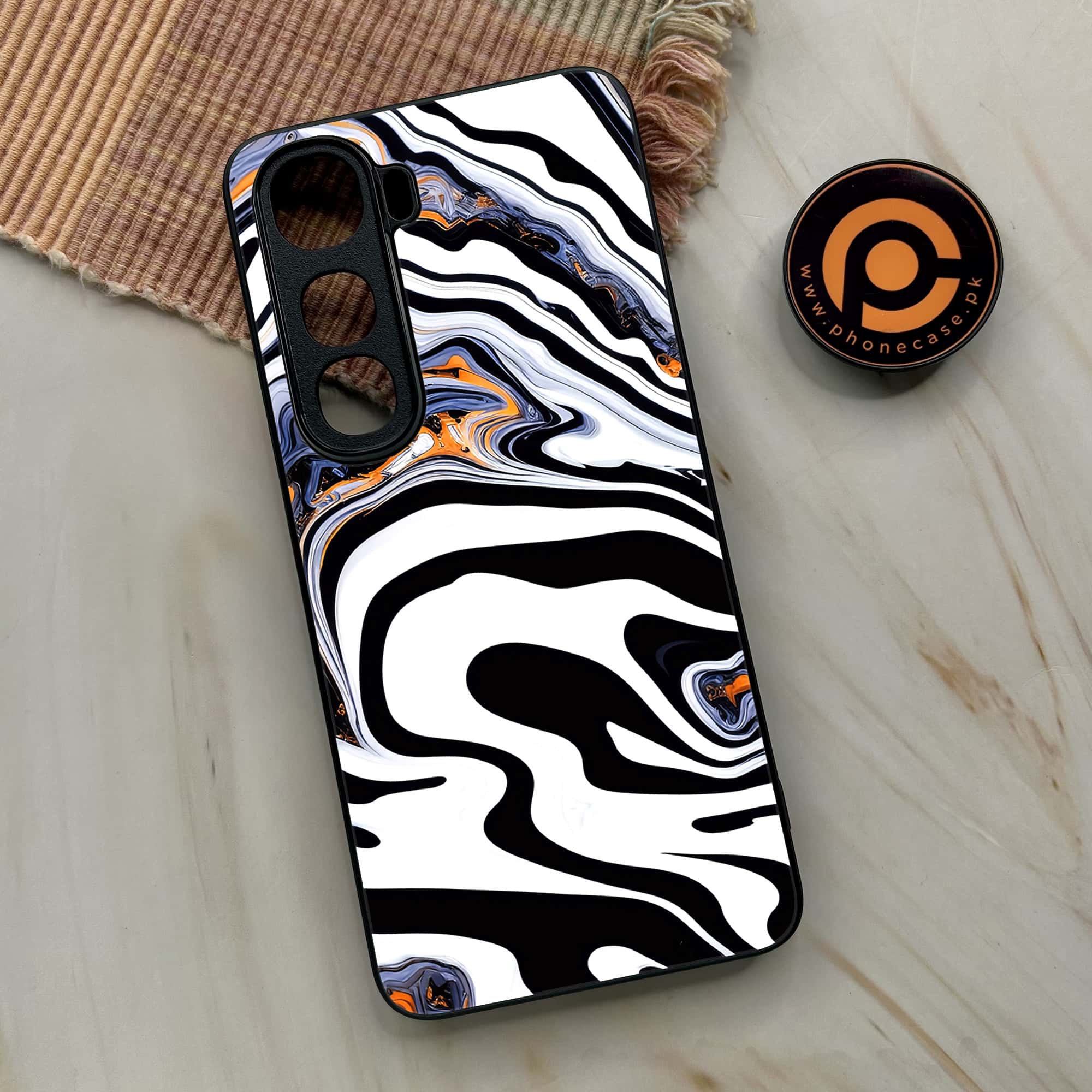 Vivo Y400 - Liquid Marble Series - Premium Metal Printed soft Bumper shock Proof Case