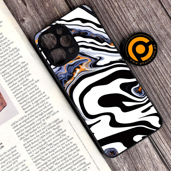 Xiaomi Redmi 12 - Liquid Marble Series - Premium Printed Glass soft Bumper shock Proof Case