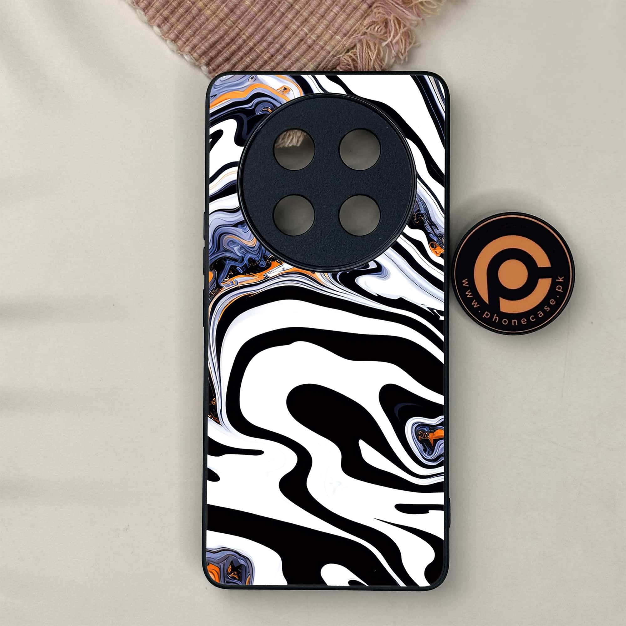 Honor X9c 5G - Liquid Marble Series - Premium Metal Printed soft Bumper shock Proof Case