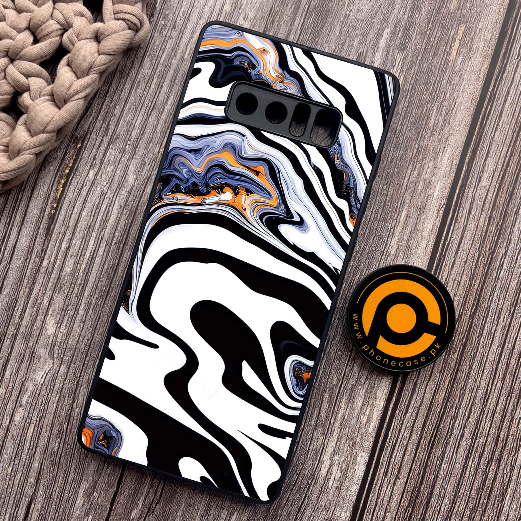 Samsung Galaxy Note 8 - Liquid Marble Series - Premium Metal Printed soft Bumper shock Proof Case