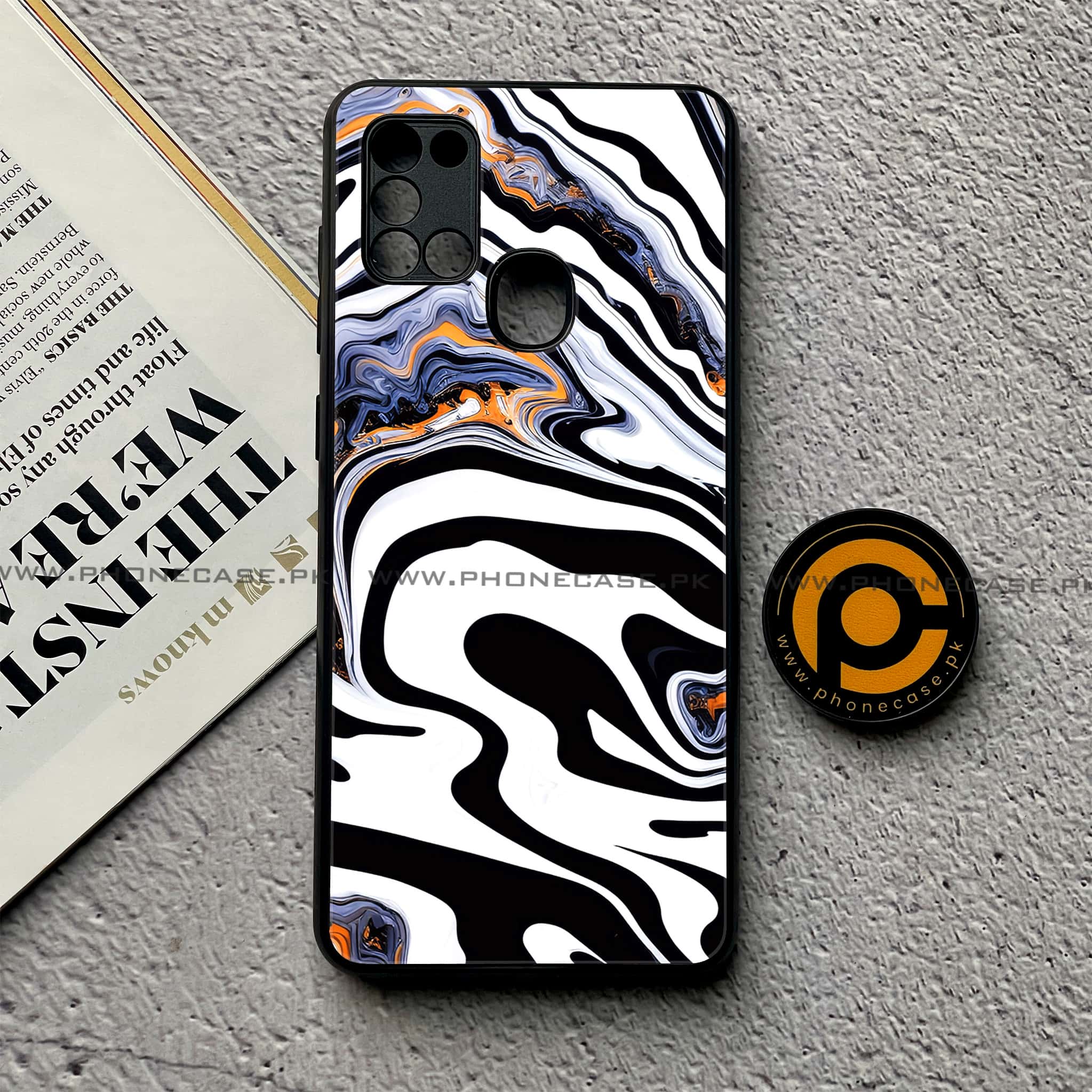 Samsung Galaxy A21s - Liquid Marble Designs - Premium Printed Glass soft Bumper shock Proof Case