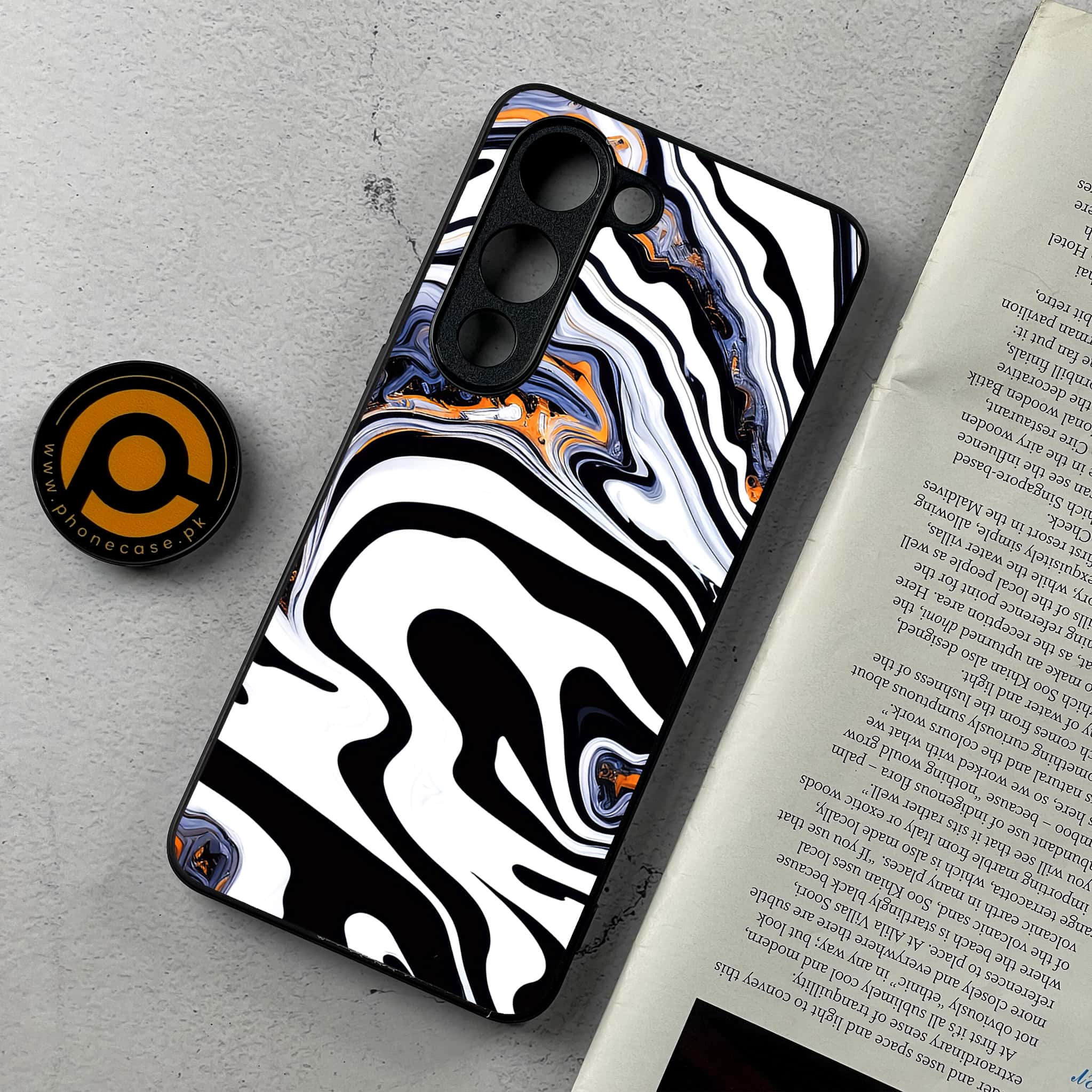 Vivo Y04 - Liquid Marble Series - Premium Metal Printed Soft Bumper Shockproof Case