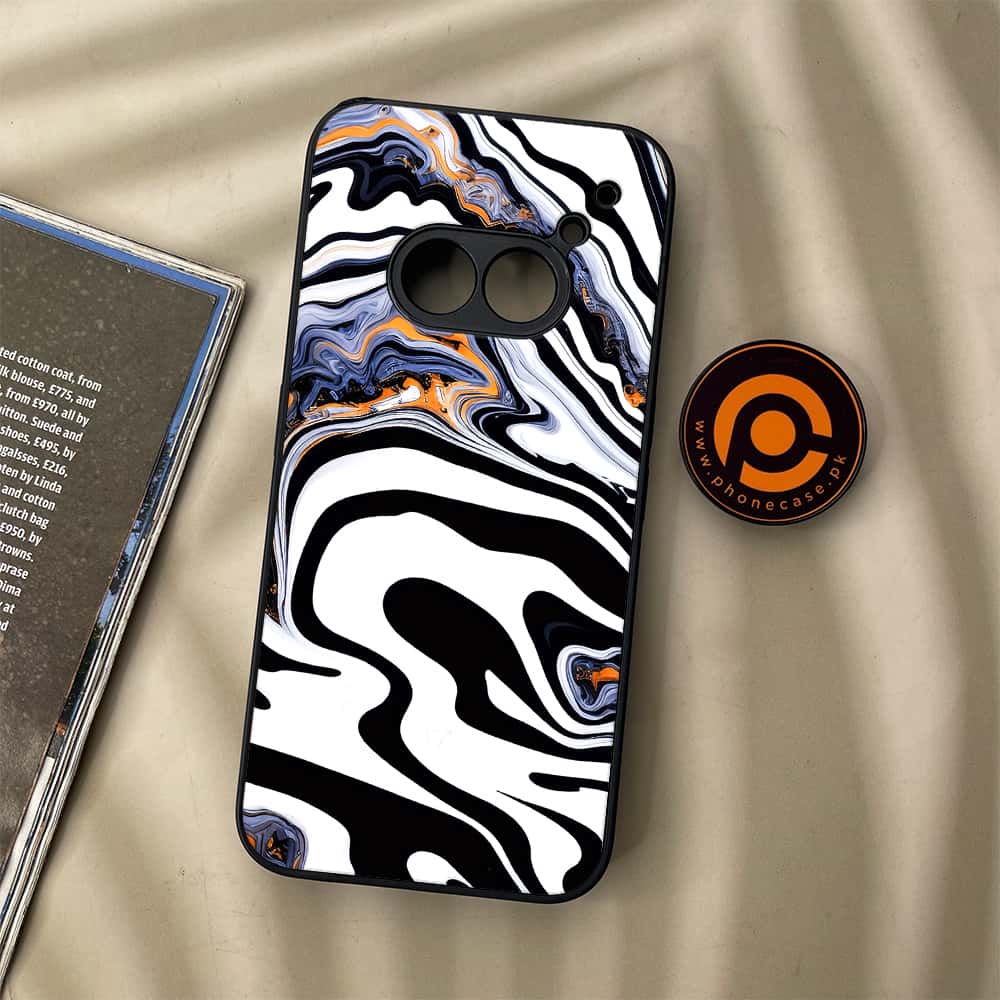 Nothing Phone (2a) - Liquid Marble Series - Premium Metal Printed soft Bumper Shock Proof Case