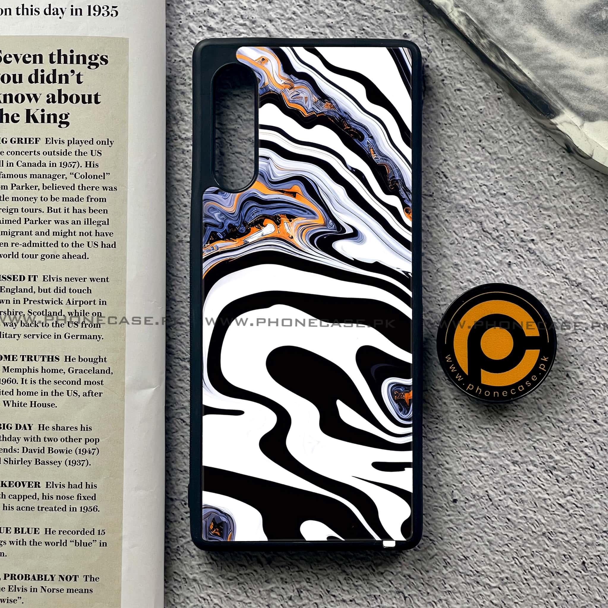 LG Velvet - Liquid Marble Series - Premium Printed Glass soft Bumper shock Proof Case