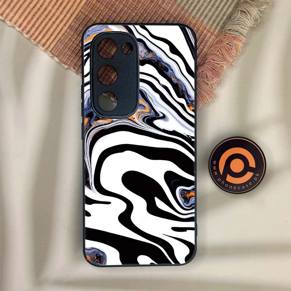 Tecno Spark 40 Pro Plus - Liquid Marble Series - Premium Metal Printed soft Bumper shock Proof Case