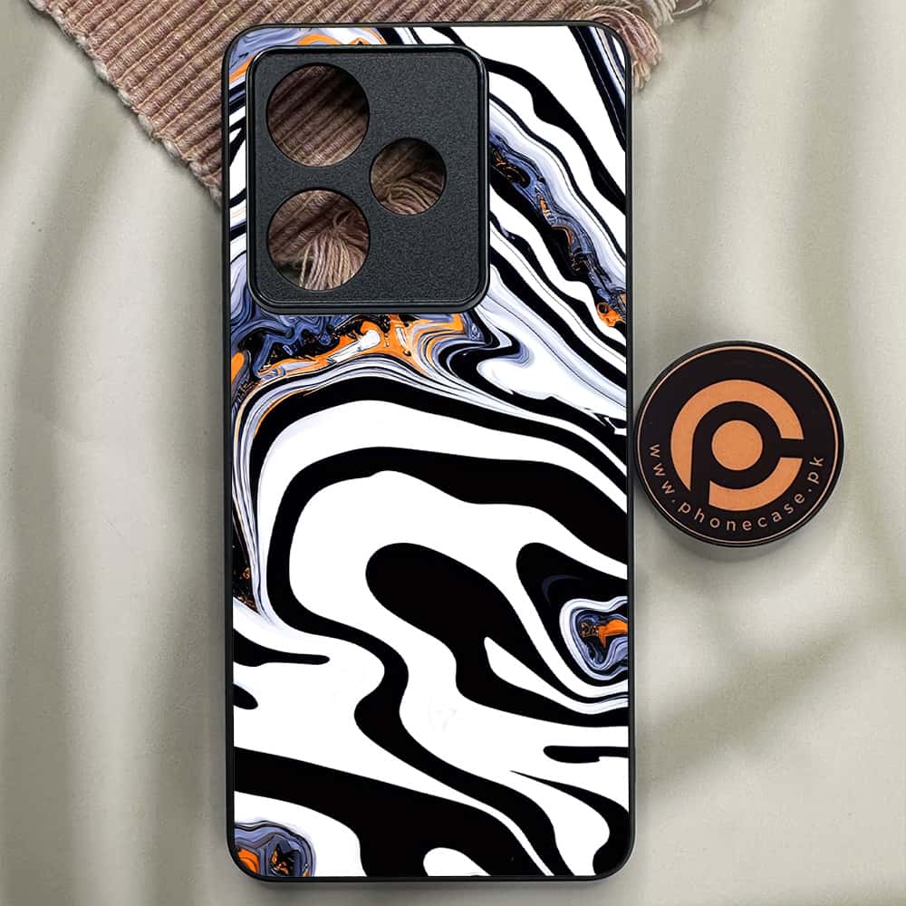 Realme GT 7 - Liquid Marble Series - Premium Metal Printed soft Bumper shock Proof Case