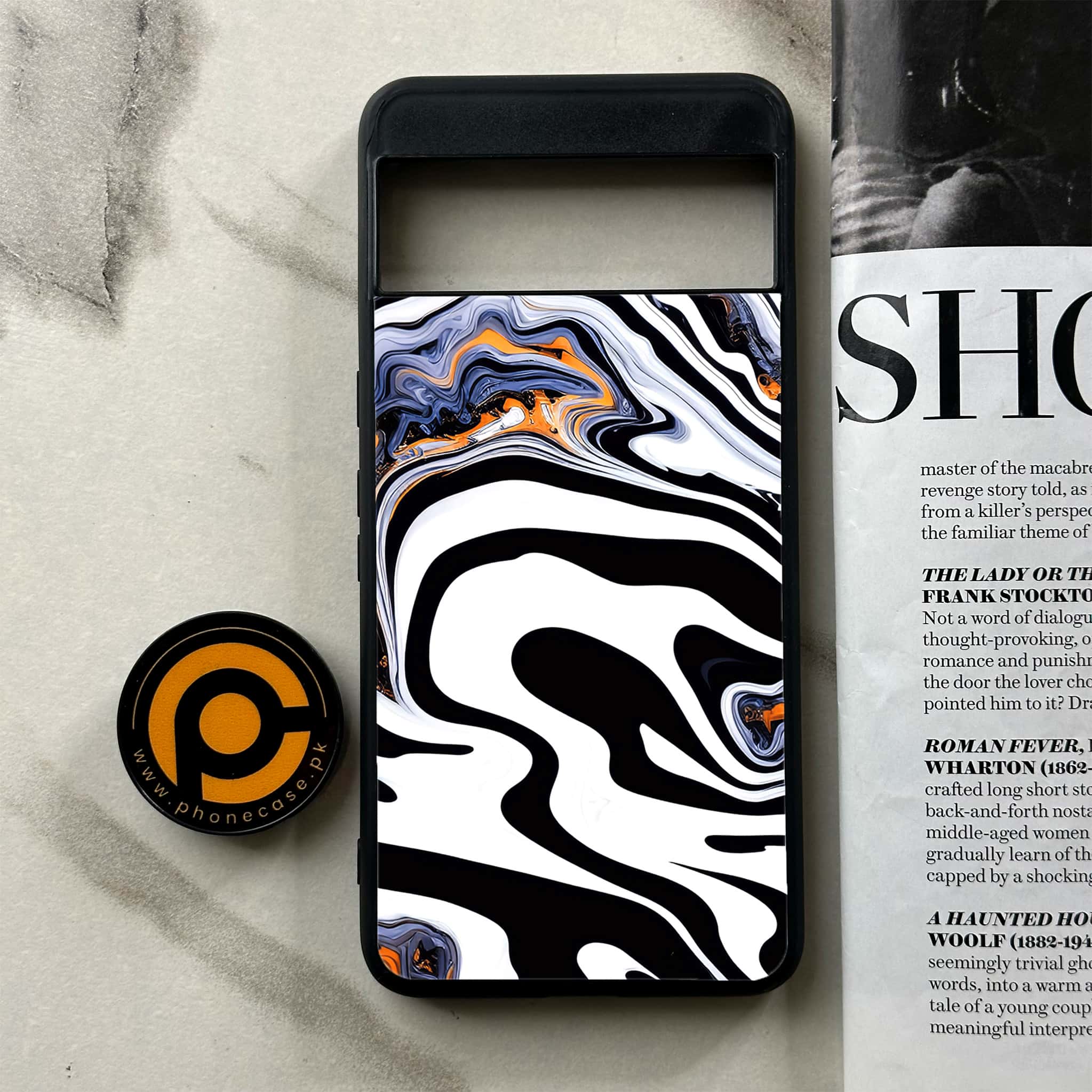 Google Pixel 8a - Liquid Marble Series - Premium Printed soft Bumper Shock Proof Case
