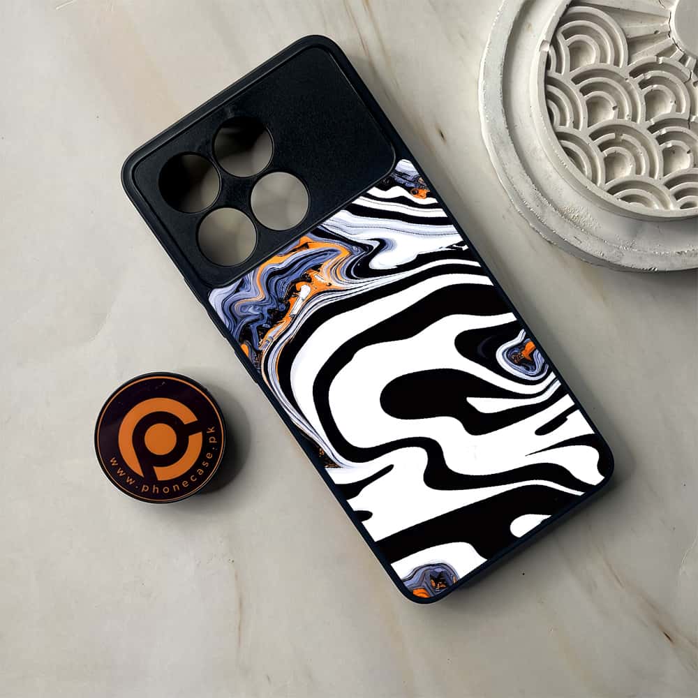 Xiaomi Poco F6 Pro - Liquid Marble Series - Premium Metal Printed soft Bumper shock Proof Case
