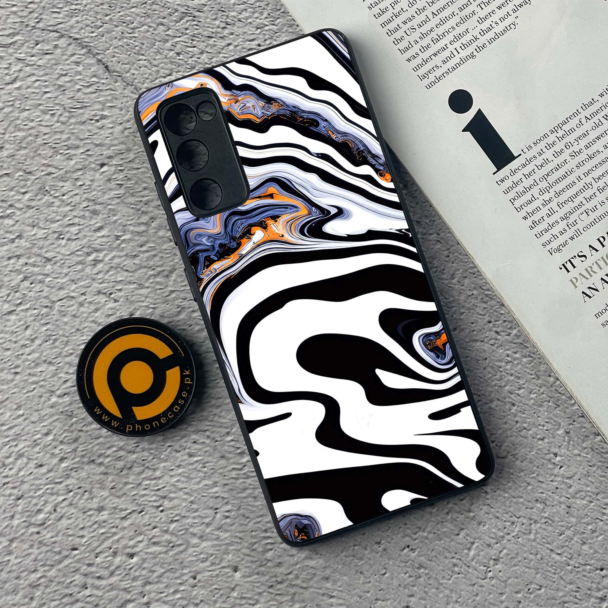 Samsung Galaxy S20 FE Liquid Marble Series Premium Printed Glass soft Bumper shock Proof Case