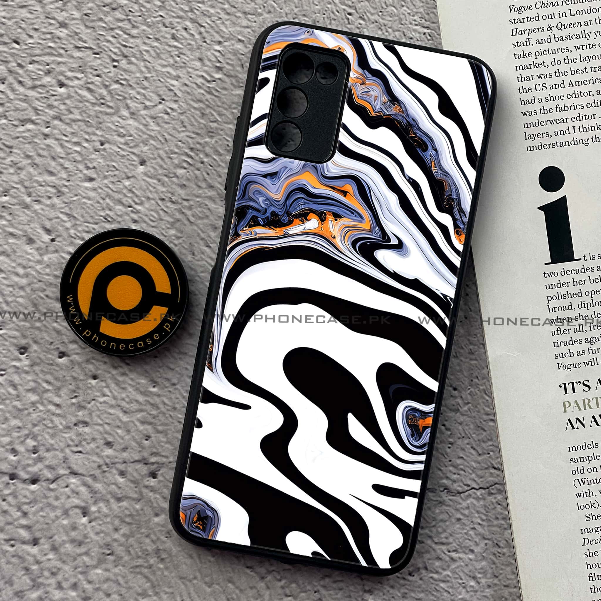 Samsung Galaxy A03s -   Liquid Marble 2.0 Series - Premium Printed Metal soft Bumper shock Proof Case