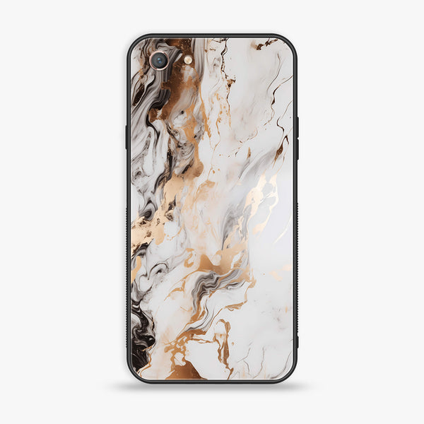Oppo A71 (2017) - Liquid Marble Series - Premium Printed Glass soft Bumper shock Proof Case