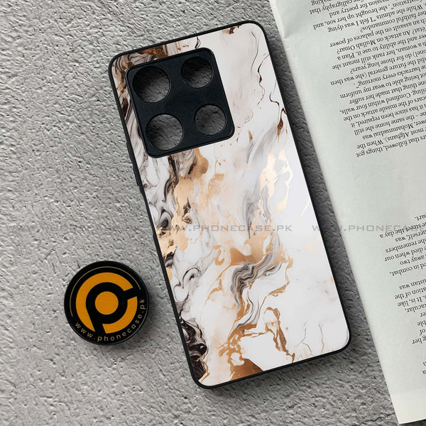 Infinix Note 30 Pro - Liquid Marble Series - Premium Metal Printed soft Bumper shock Proof Case