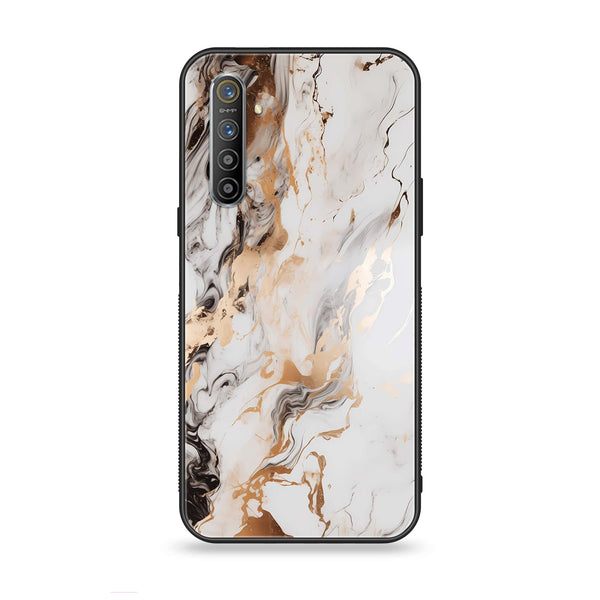 Realme XT - Liquid Marble Series - Premium Printed Glass soft Bumper shock Proof Case