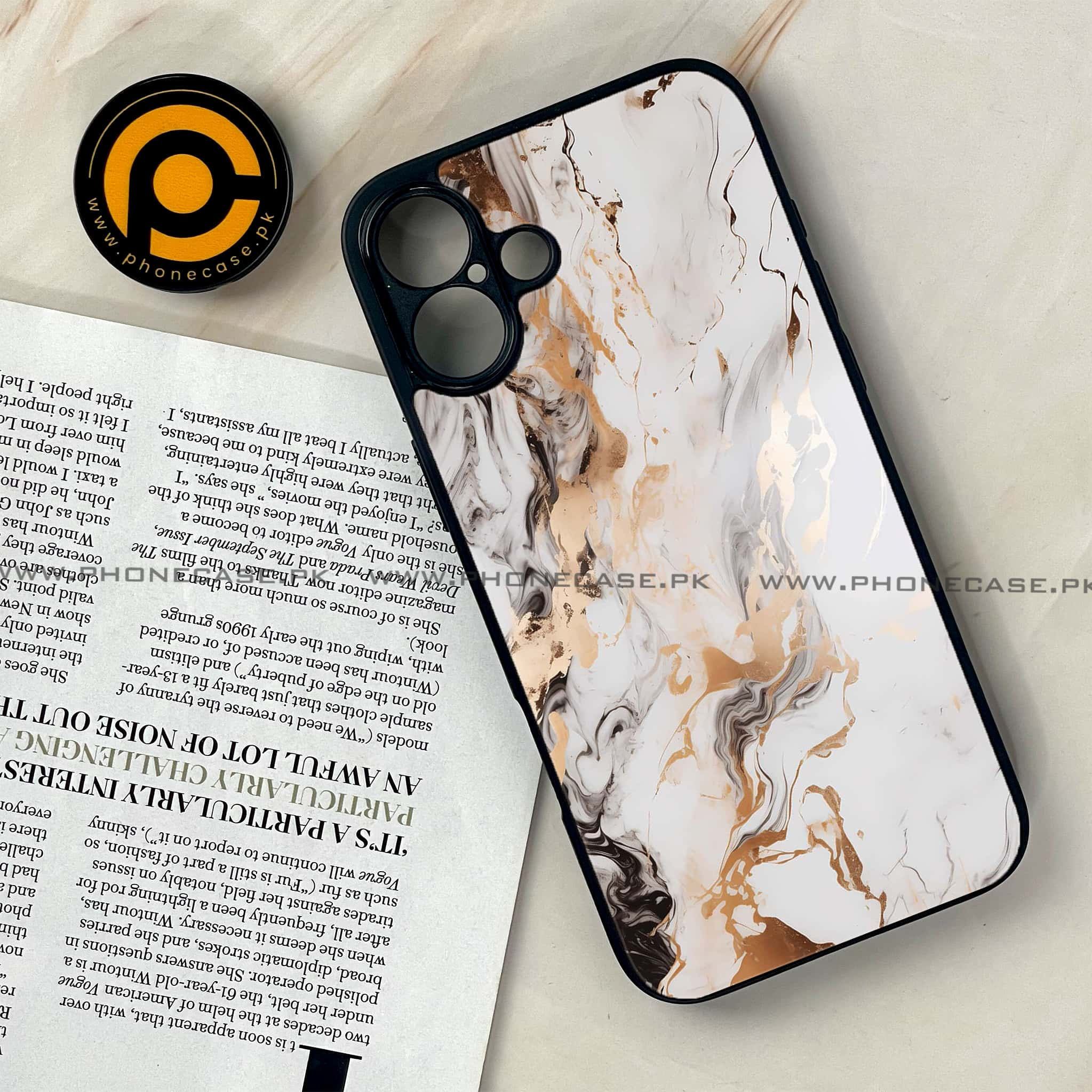 iPhone 16 - Liquid Marble Series - Premium Printed Glass soft Bumper shock Proof Case