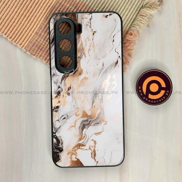 Infinix Hot 60i - Liquid Marble Series - Premium Metal Printed soft Bumper shock Proof Case