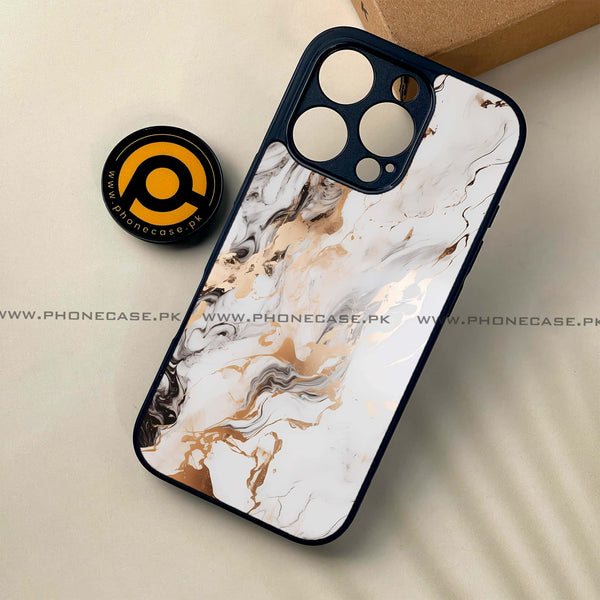 iPhone 16 Pro - Liquid Marble Series - Premium Printed Glass soft Bumper shock Proof Case