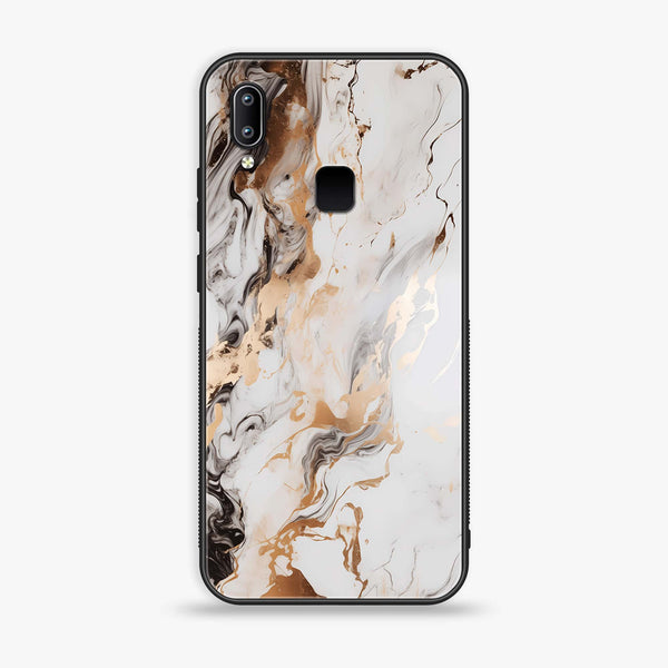 VIVO Y91 - Liquid Marble Series - Premium Printed Glass soft Bumper shock Proof Case