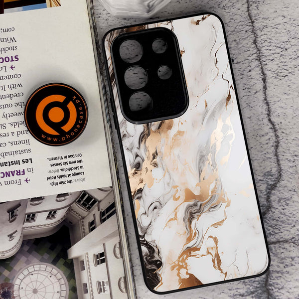Vivo Y29 4G - Liquid Marble Series - Premium Metal Printed soft Bumper Shock Proof Case