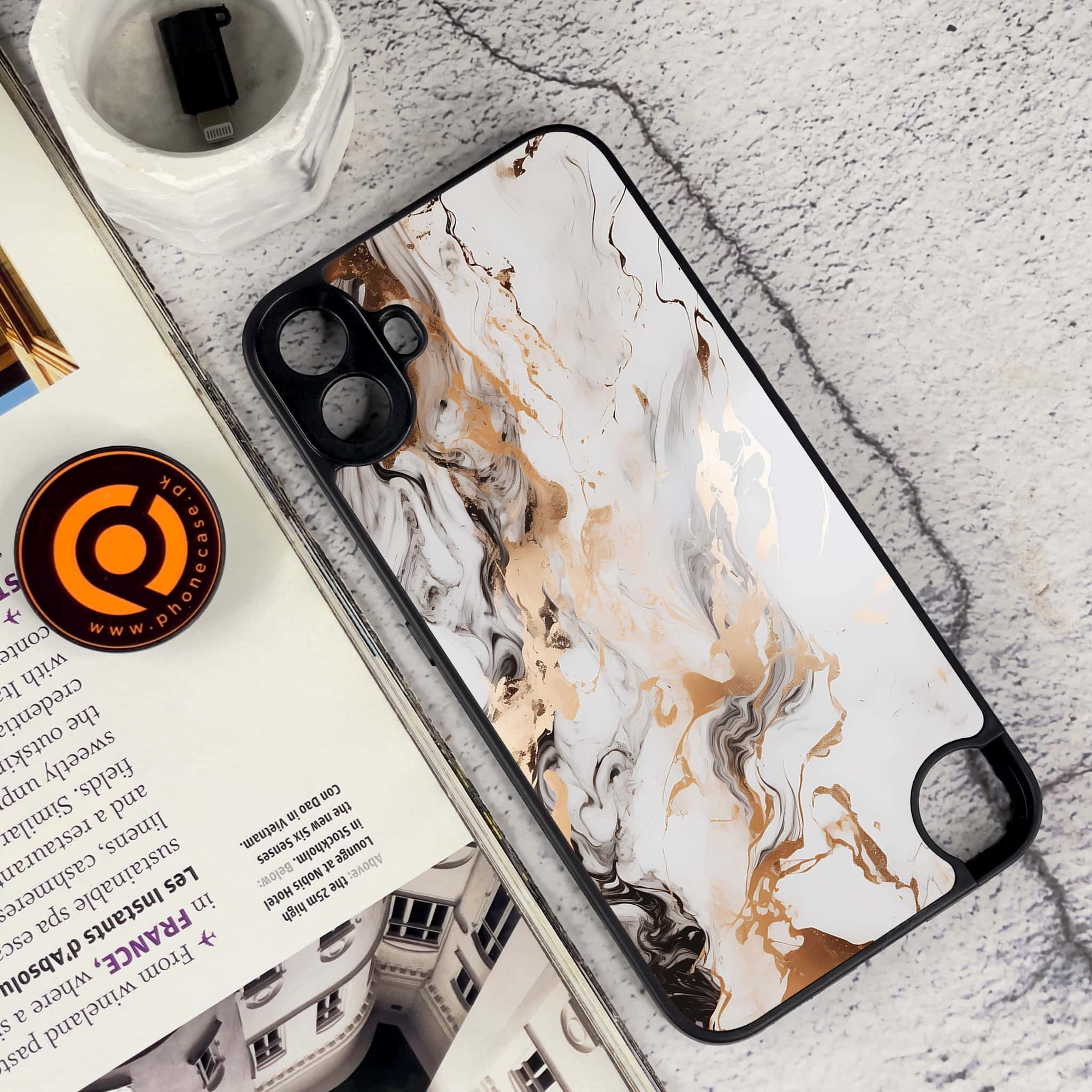 Nothing CMF Phone 1 - Liquid Marble Series - Premium Metal Printed soft Bumper Shock Proof Case