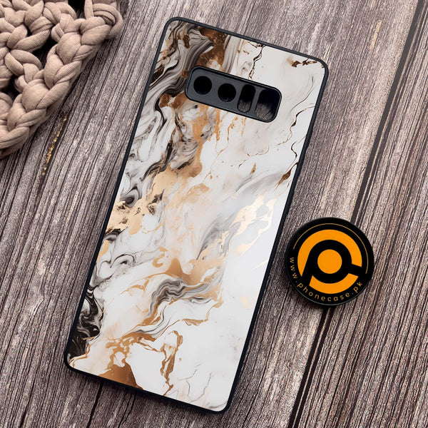 Samsung Galaxy Note 8 - Liquid Marble Series - Premium Metal Printed soft Bumper shock Proof Case