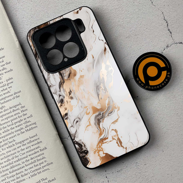 Xiaomi 15 - Liquid Marble Series - Premium Metal Printed soft Bumper shock Proof Case