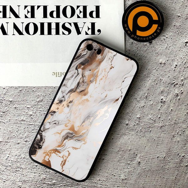 iPhone 5/5c/5s - Liquid Marble Series - Premium Printed Glass soft Bumper shock Proof Case