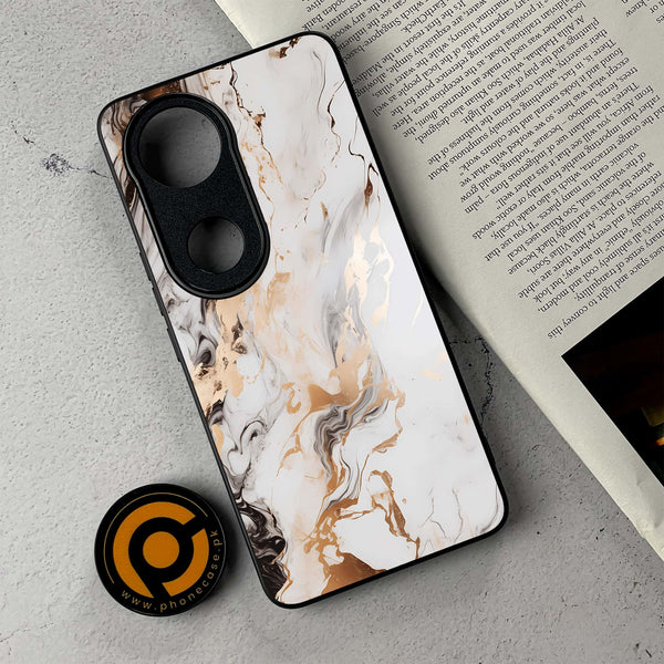 Vivo V50 -  Liquid Marble Series - Premium Metal Printed Soft Bumper Shockproof Case