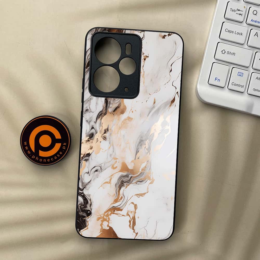 Realme 14T 5G - Liquid Marble Series - Premium Metal Printed soft Bumper Shock Proof Case