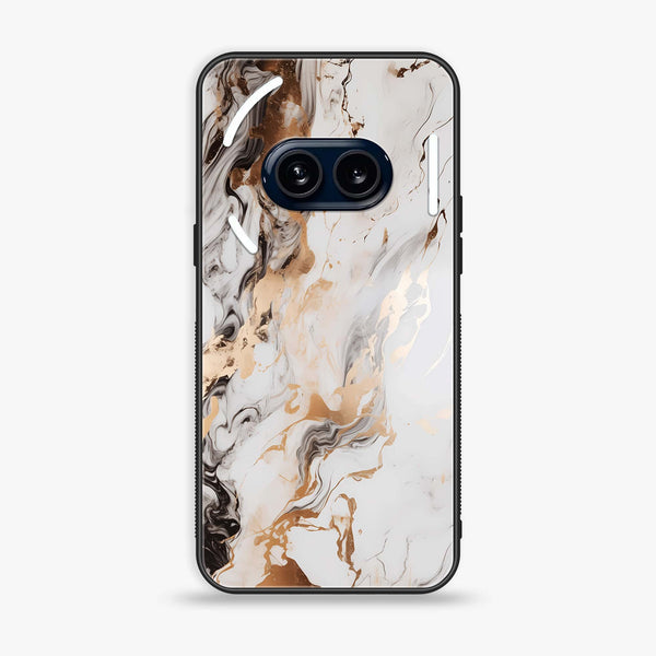 Nothing Phone (2a) - Liquid Marble Series - Premium Metal Printed soft Bumper Shock Proof Case