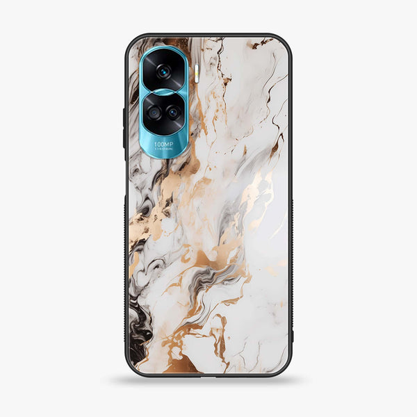 Honor 90 Lite - Liquid Marble Series - Premium Printed Glass soft Bumper shock Proof Case