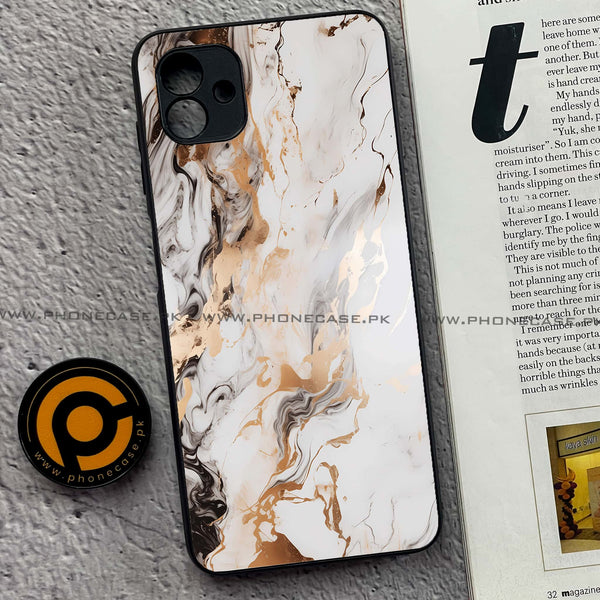 Samsung Galaxy A04 - Liquid Marble Series - Premium Printed Glass soft Bumper shock Proof Case