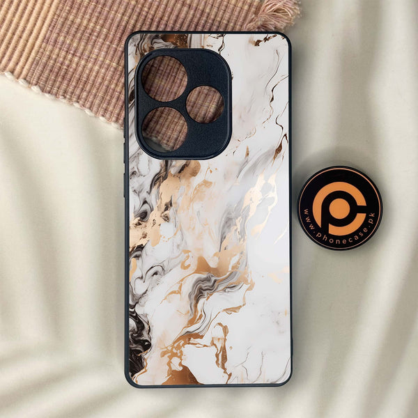 Realme GT 6 - Liquid Marble Series - Premium Metal Printed soft Bumper shock Proof Case