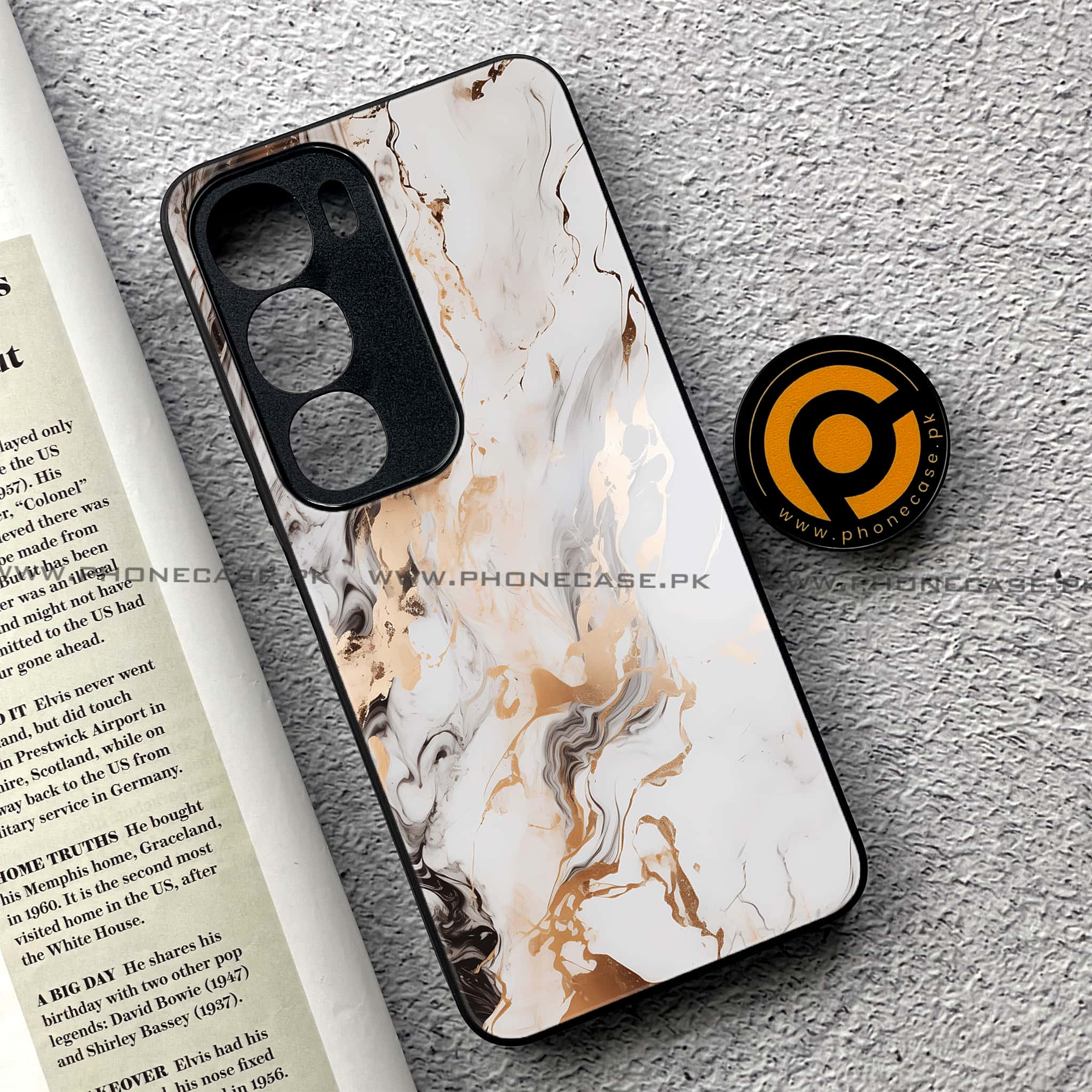 Vivo Y19s Pro - Liquid Marble Series - Premium Metal Printed soft Bumper shock Proof Case