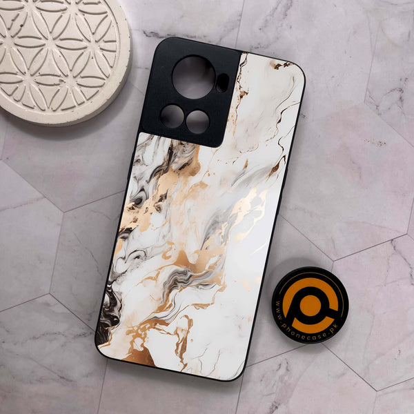 OnePlus 10R -  Liquid Marble Series - Premium Metal Printed soft Bumper shock Proof Case