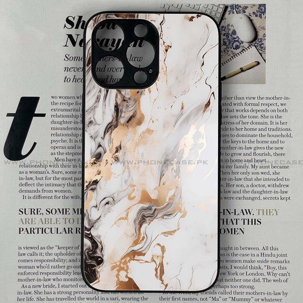 iPhone 15 Pro Max - Liquid Marble Series - Premium Printed Glass soft Bumper shock Proof Case