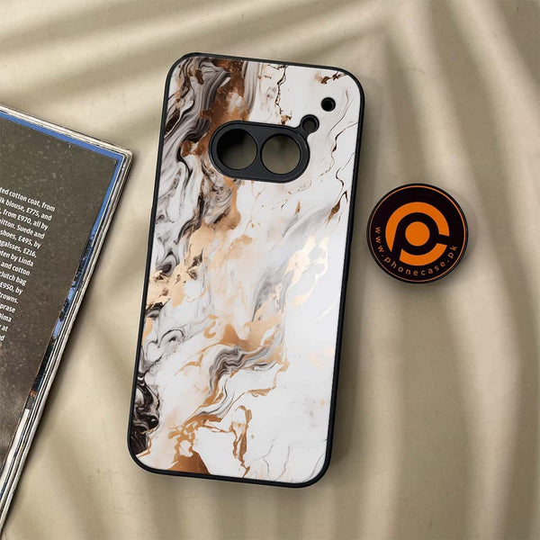 Nothing Phone (2a) - Liquid Marble Series - Premium Metal Printed soft Bumper Shock Proof Case