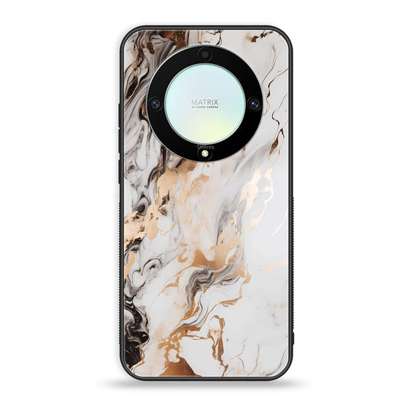 HONOR X9A - Liquid Marble Series - Premium Printed Glass soft Bumper shock Proof Case