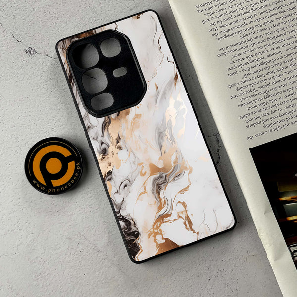 Infinix Note 50 - Liquid Marble Series - Premium Metal Printed Soft Bumper Shockproof Case